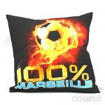 Coussin Carré Football - 100 % Marseille - B06VWHXJ9J